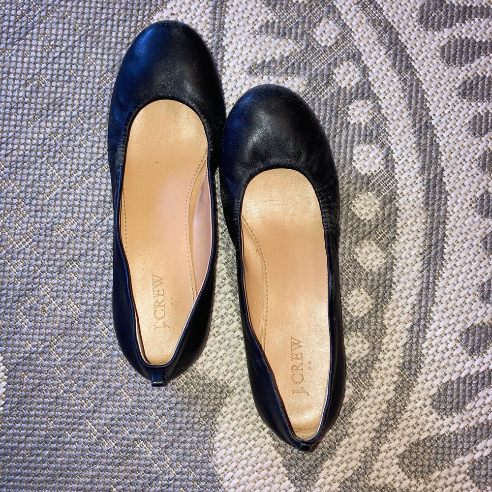 Black J.Crew slip on shoes.